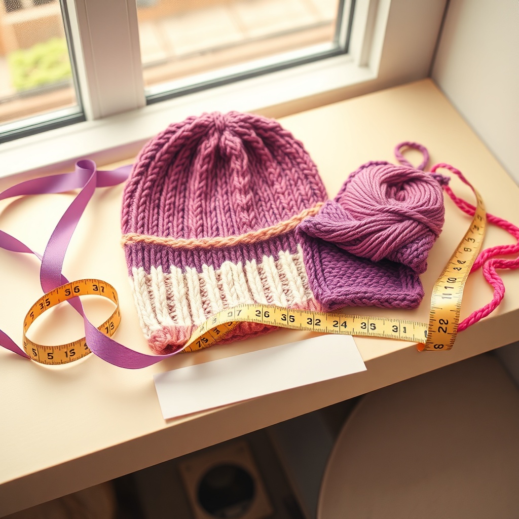 Finished knit still life